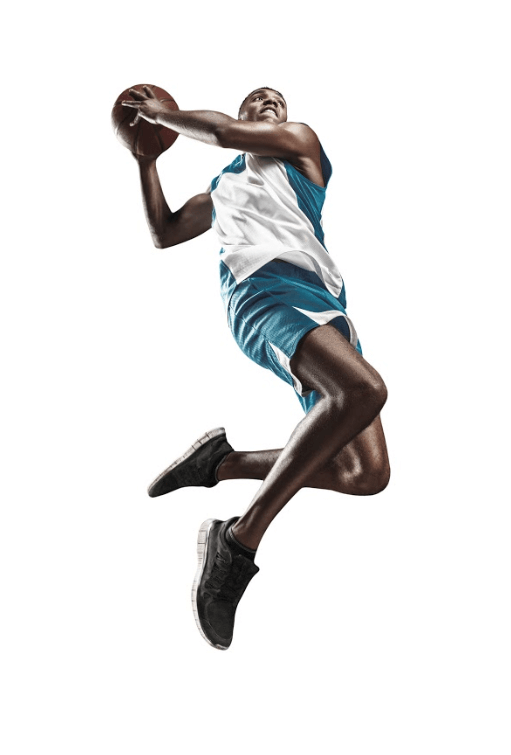 Basketball player lay-up